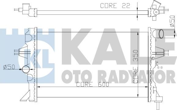 KALE OTO RADYATÖR 363500 - Radiator, racire motor aaoparts.ro