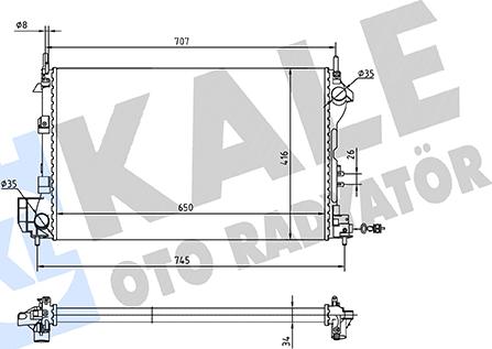 KALE OTO RADYATÖR 363575 - Radiator, racire motor aaoparts.ro