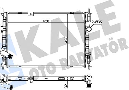 KALE OTO RADYATÖR 363185 - Radiator, racire motor aaoparts.ro