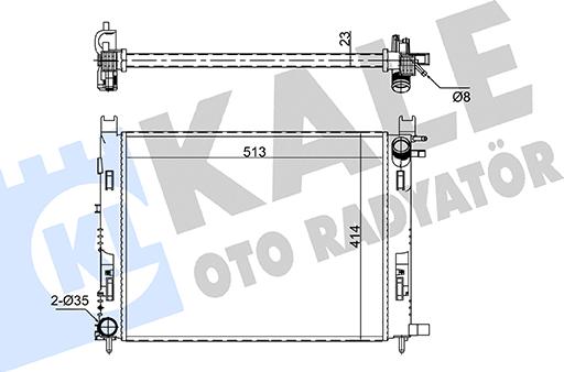 KALE OTO RADYATÖR 363120 - Radiator, racire motor aaoparts.ro