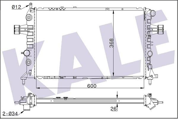 KALE OTO RADYATÖR 363700 - Radiator, racire motor aaoparts.ro