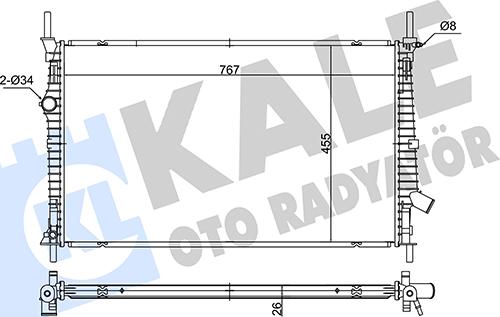 KALE OTO RADYATÖR 362680 - Radiator, racire motor aaoparts.ro