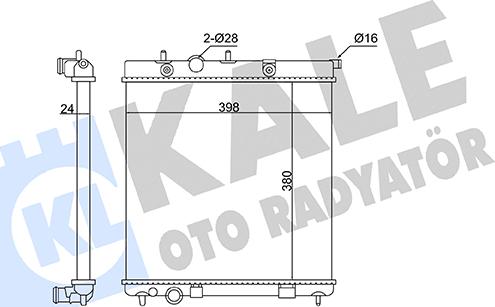 KALE OTO RADYATÖR 362805 - Radiator, racire motor aaoparts.ro