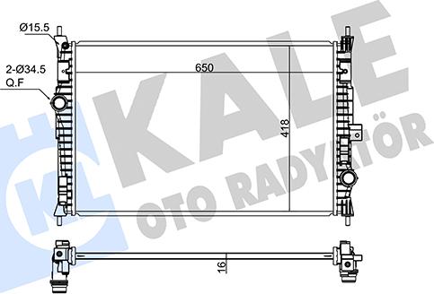 KALE OTO RADYATÖR 362345 - Radiator, racire motor aaoparts.ro