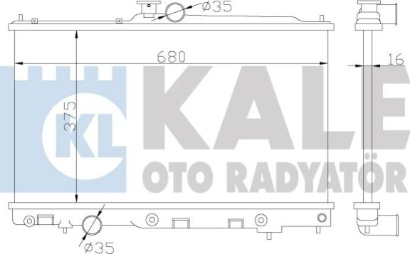 KALE OTO RADYATÖR 374000 - Radiator, racire motor aaoparts.ro