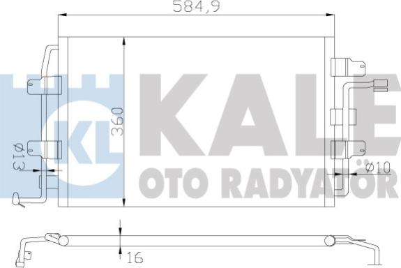 KALE OTO RADYATÖR 376400 - Condensator, climatizare aaoparts.ro