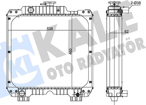 KALE OTO RADYATÖR 234700 - Radiator, racire motor aaoparts.ro