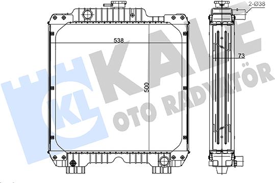 KALE OTO RADYATÖR 278800 - Radiator, racire motor aaoparts.ro