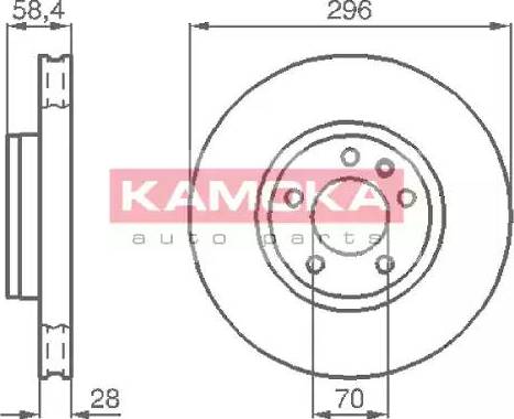 Kamoka 103660 - Disc frana aaoparts.ro
