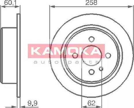 Kamoka 103186 - Disc frana aaoparts.ro