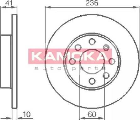 Kamoka 103208 - Disc frana aaoparts.ro