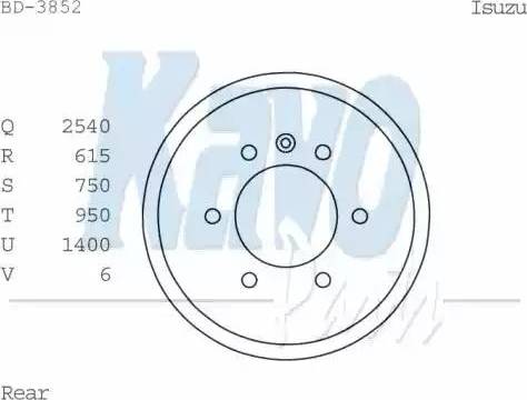 Kavo Parts BD-3852 - Tambur frana aaoparts.ro
