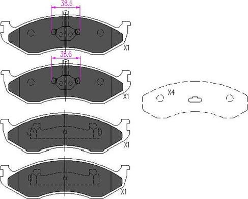 Kavo Parts BP-4017 - Set placute frana,frana disc aaoparts.ro