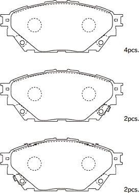Kavo Parts KBP-5558 - Set placute frana,frana disc aaoparts.ro