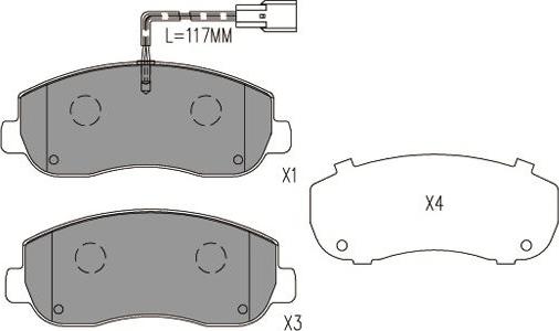 Kavo Parts KBP-6616 - Set placute frana,frana disc aaoparts.ro