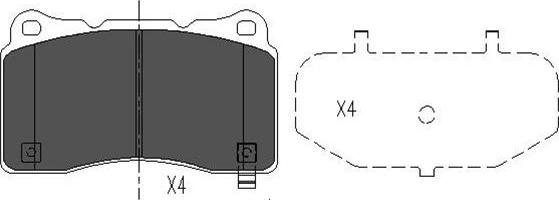 Kavo Parts BP-8025 - Set placute frana,frana disc aaoparts.ro