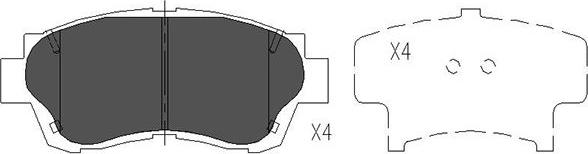 Kavo Parts KBP-9042 - Set placute frana,frana disc aaoparts.ro