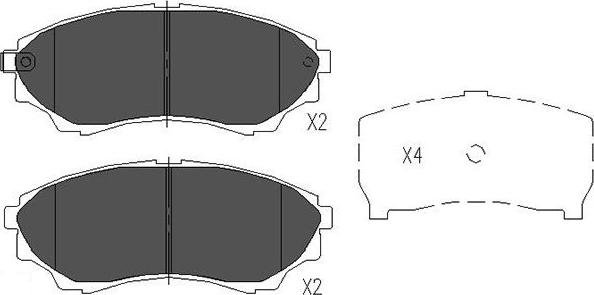 Kavo Parts KBP-4514 - Set placute frana,frana disc aaoparts.ro