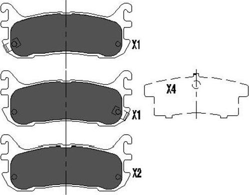 Kavo Parts KBP-4539 - Set placute frana,frana disc aaoparts.ro