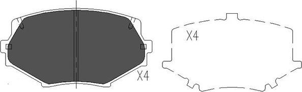 Kavo Parts KBP-4527 - Set placute frana,frana disc aaoparts.ro