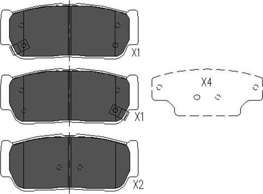 Kavo Parts KBP-4017 - Set placute frana,frana disc aaoparts.ro