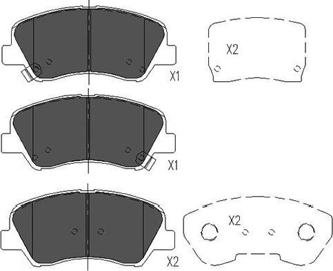 Kavo Parts KBP-4023 - Set placute frana,frana disc aaoparts.ro