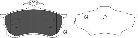 Kavo Parts KBP-5506 - Set placute frana,frana disc aaoparts.ro