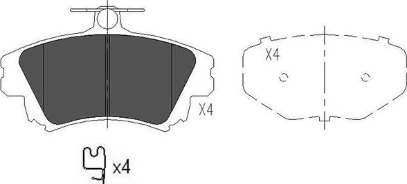 Kavo Parts KBP-5519 - Set placute frana,frana disc aaoparts.ro