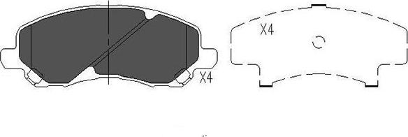 Kavo Parts KBP-5516 - Set placute frana,frana disc aaoparts.ro