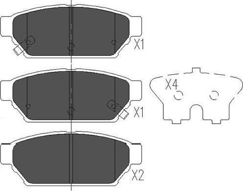 Kavo Parts KBP-5510 - Set placute frana,frana disc aaoparts.ro