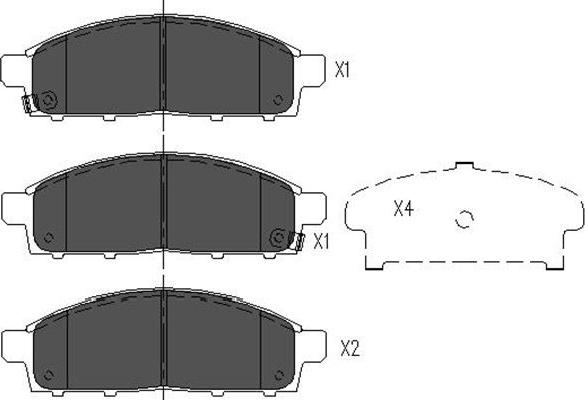 Kavo Parts KBP-5520 - Set placute frana,frana disc aaoparts.ro