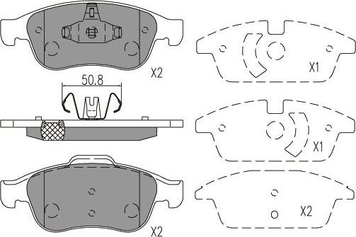 Kavo Parts KBP-6621 - Set placute frana,frana disc aaoparts.ro
