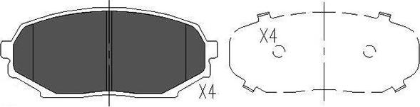 Kavo Parts KBP-3509 - Set placute frana,frana disc aaoparts.ro
