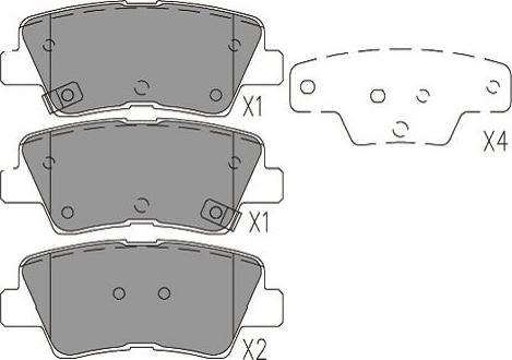 Kavo Parts KBP-3045 - Set placute frana,frana disc aaoparts.ro