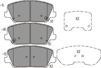 Kavo Parts KBP-3060 - Set placute frana,frana disc aaoparts.ro