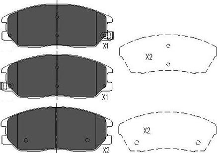Kavo Parts KBP-3021 - Set placute frana,frana disc aaoparts.ro