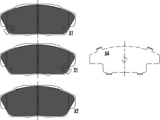 Kavo Parts KBP-2027 - Set placute frana,frana disc aaoparts.ro