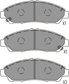 Kavo Parts KBP-2071 - Set placute frana,frana disc aaoparts.ro