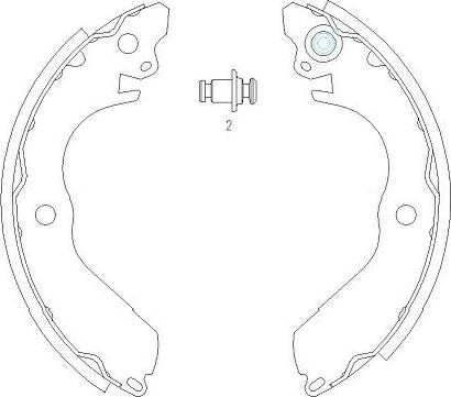 Kavo Parts KBS-6411 - Set saboti frana aaoparts.ro