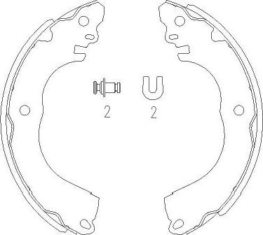 Kavo Parts KBS-7416 - Set saboti frana aaoparts.ro