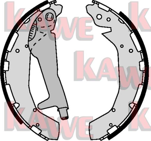 Kawe 09370 - Set saboti frana aaoparts.ro