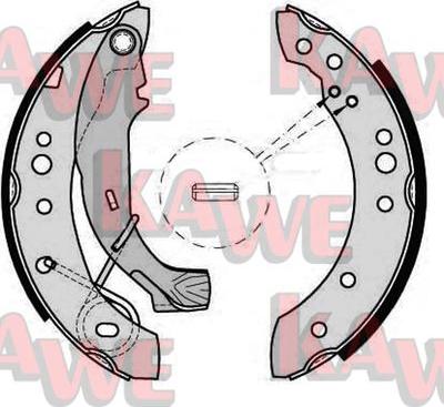 Kawe 08150 - Set saboti frana aaoparts.ro