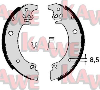 Kawe 02750 - Set saboti frana aaoparts.ro