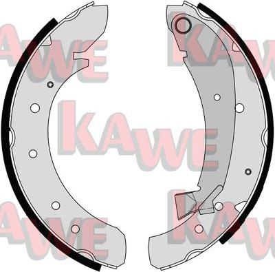 Kawe 07120 - Set saboti frana aaoparts.ro