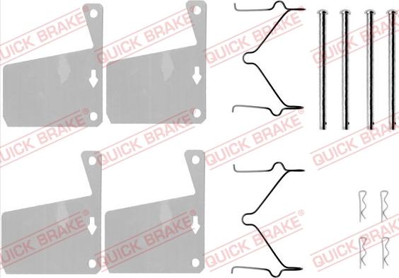 Kawe 109-0960 - Set accesorii, placute frana aaoparts.ro