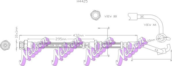 Kawe H4425 - Furtun frana aaoparts.ro