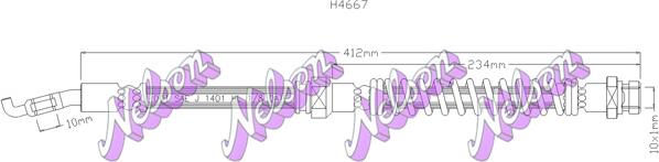 Kawe H4667 - Furtun frana aaoparts.ro