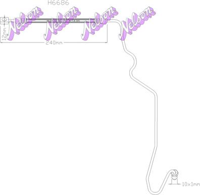 Kawe H6686 - Furtun frana aaoparts.ro