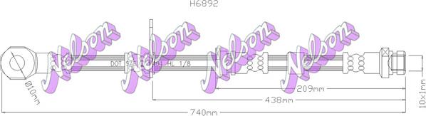 Kawe H6892 - Furtun frana aaoparts.ro