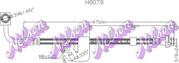 Kawe H8078 - Furtun frana aaoparts.ro